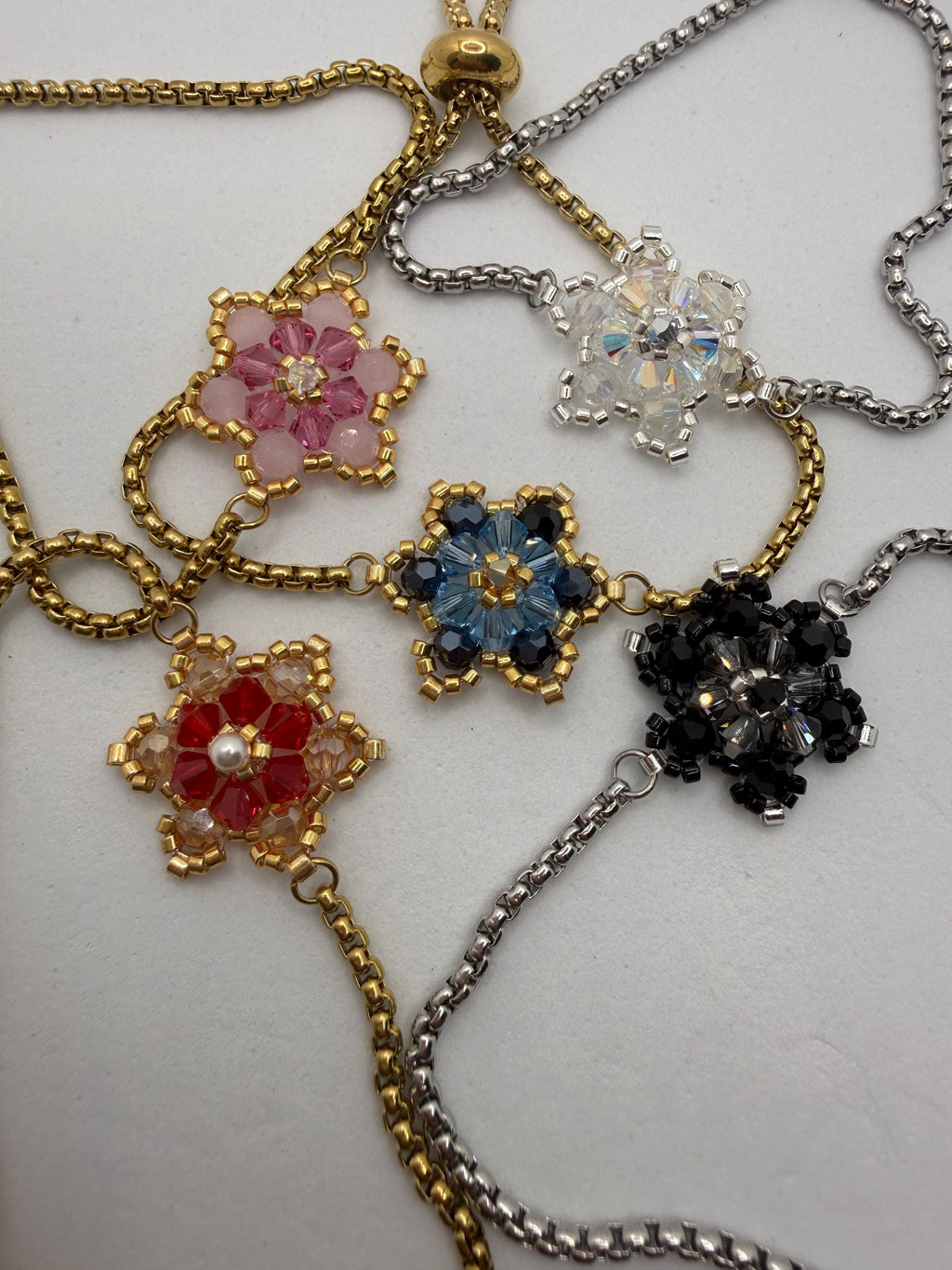 Hand-sewed Genuine Austriac Crystal Star Bracelet
