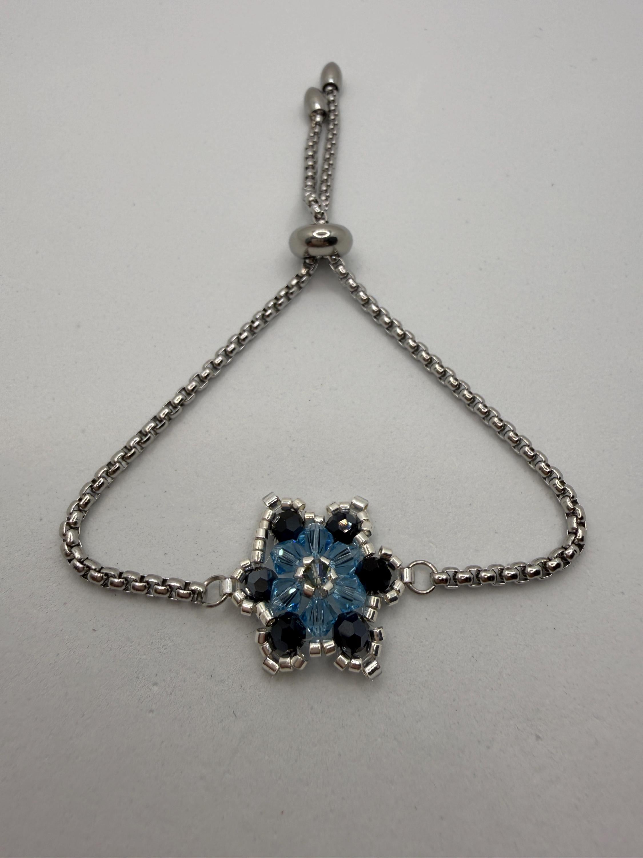 Hand-sewed Genuine Austriac Crystal Star Bracelet