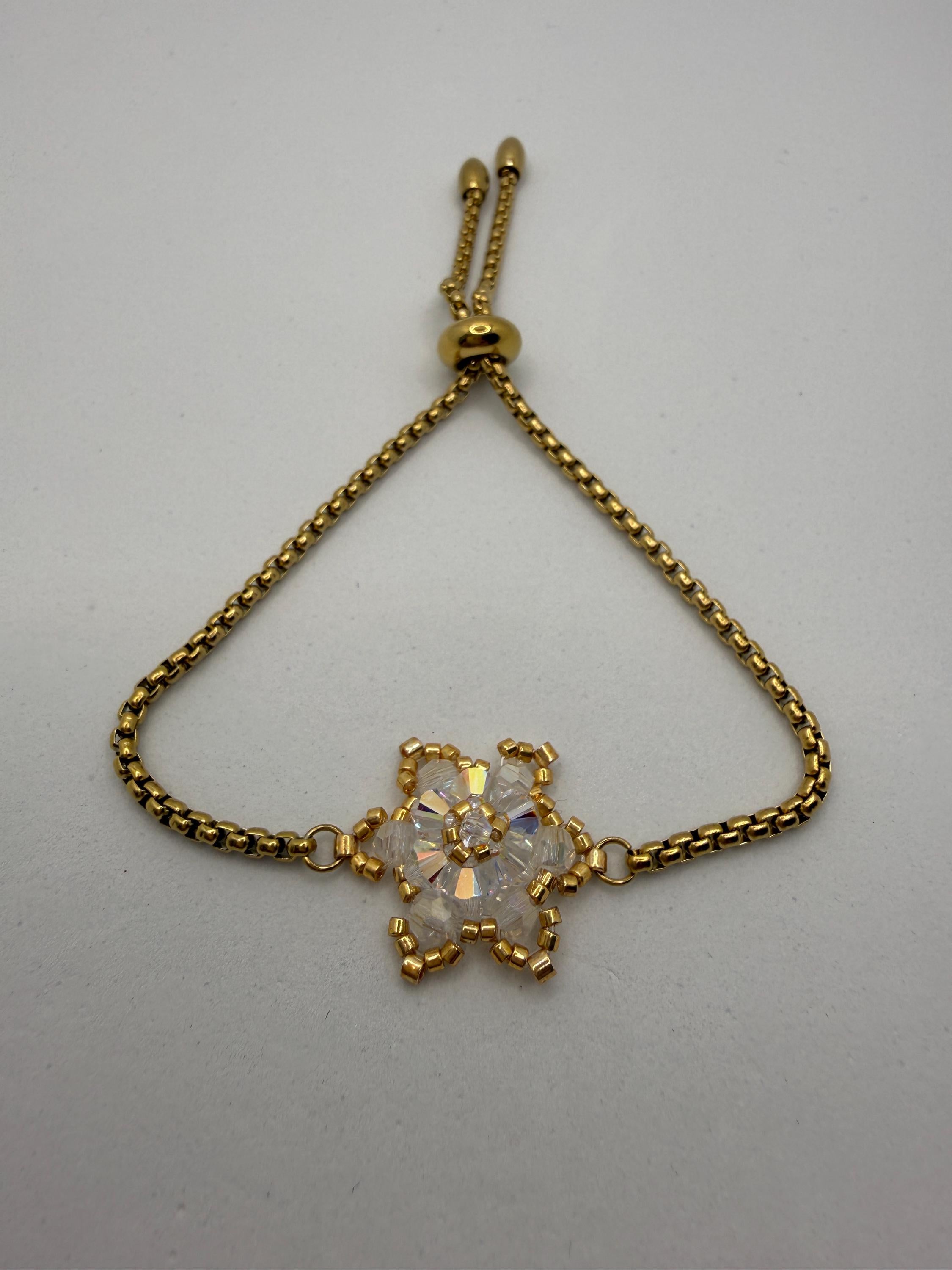 Hand-sewed Genuine Austriac Crystal Star Bracelet