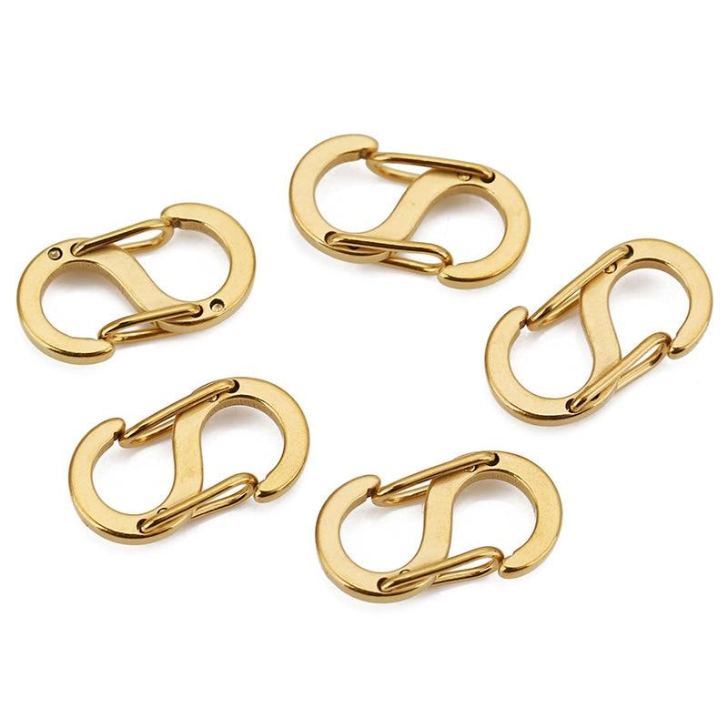 Stainless Steel S Connector Clasp | Self-Locking Double Snap | Necklace Bracelet Findings | DIY Jewelry Making