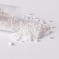 Miyuki Delica 11/0 White Pearl Ceylon DB201 | Japanese Cylinder Seed Beads for Peyote Jewelry