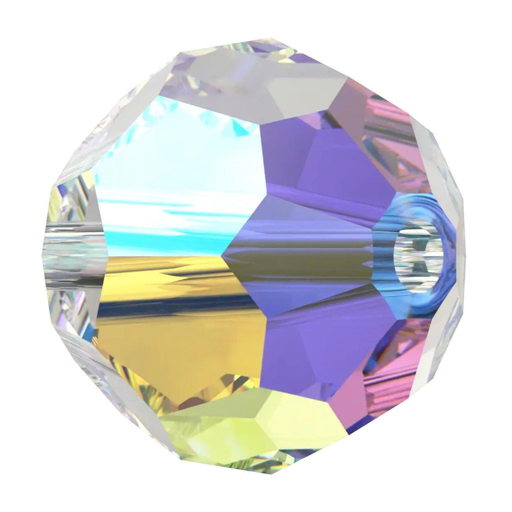 Swarovski Crystal Round Beads | 5000 | 6mm Clear AB | Faceted Jewelry Making Loose Crystals