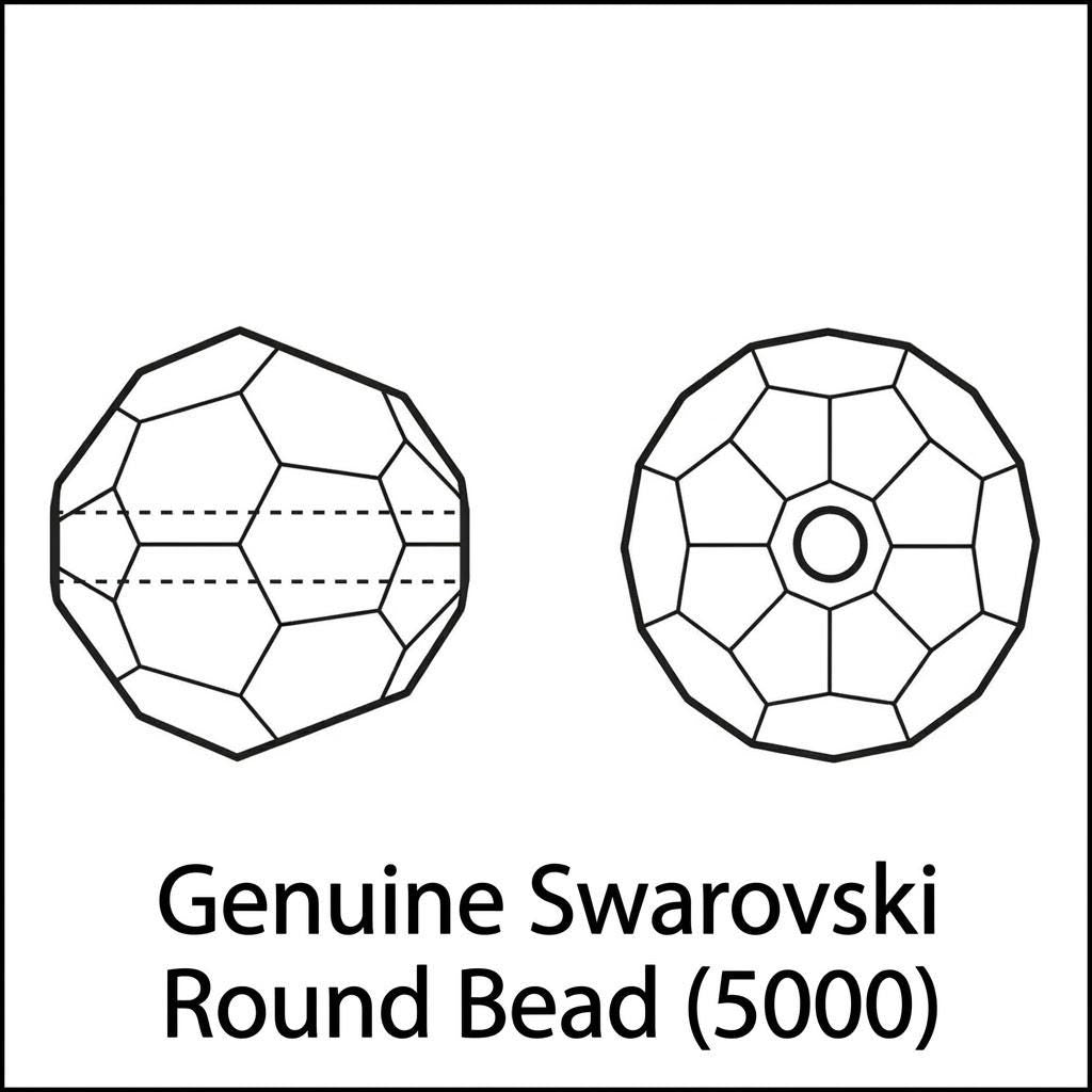 Swarovski Crystal Round Beads | 5000 | 6mm Clear AB | Faceted Jewelry Making Loose Crystals