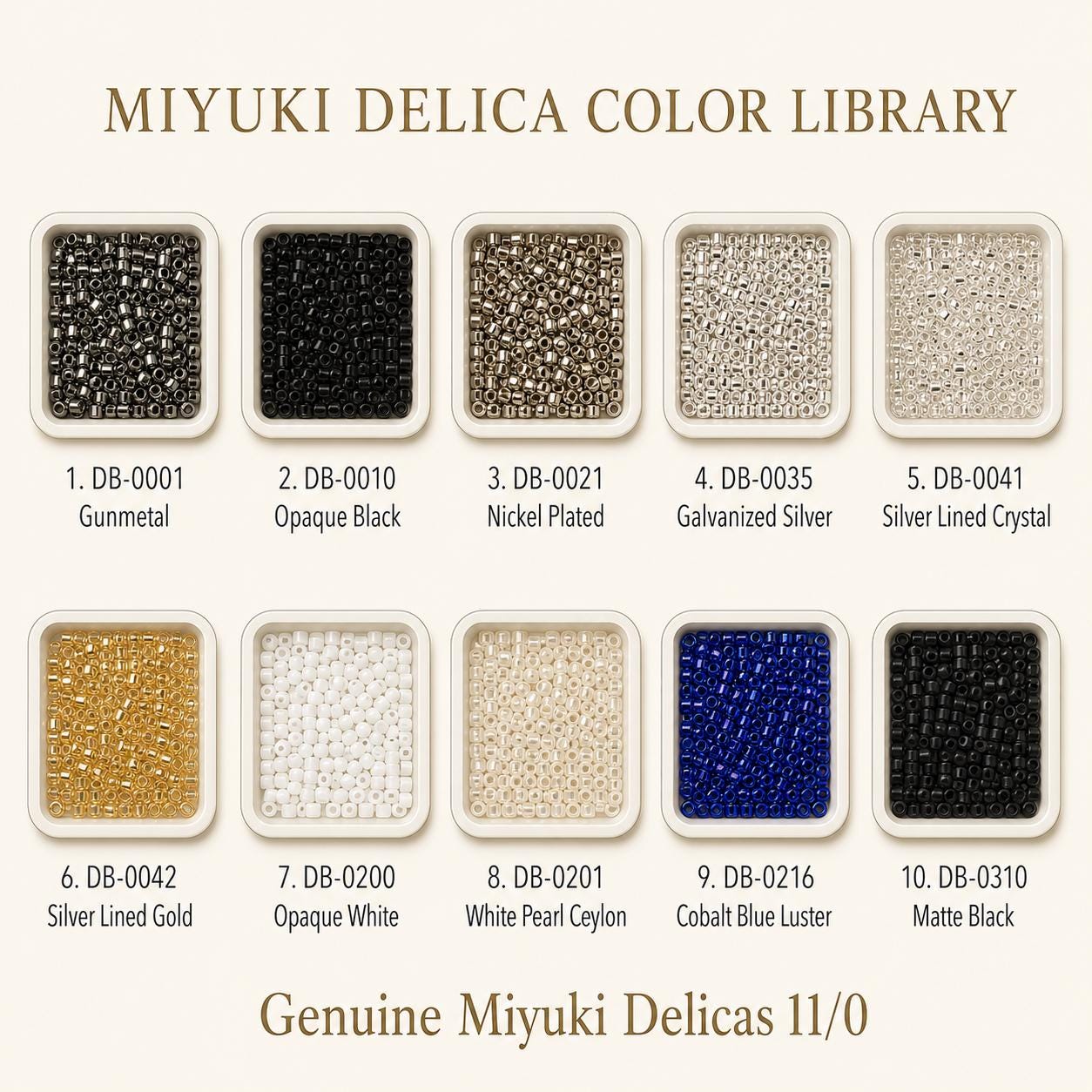Miyuki Delicas 11/0 | Japanese Cylinder Seed Beads for Peyote Loom Jewelry