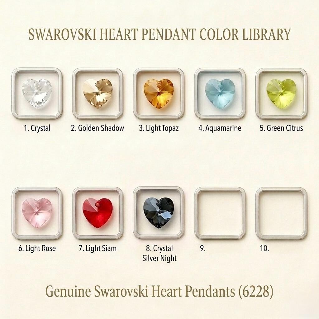 Swarovski Heart Pendant (6228) 10mm