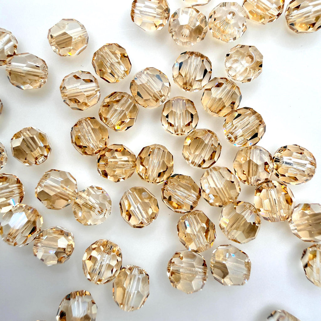Swarovski Crystal Round Beads | 5000 | 6mm Clear AB | Faceted Jewelry Making Loose Crystals