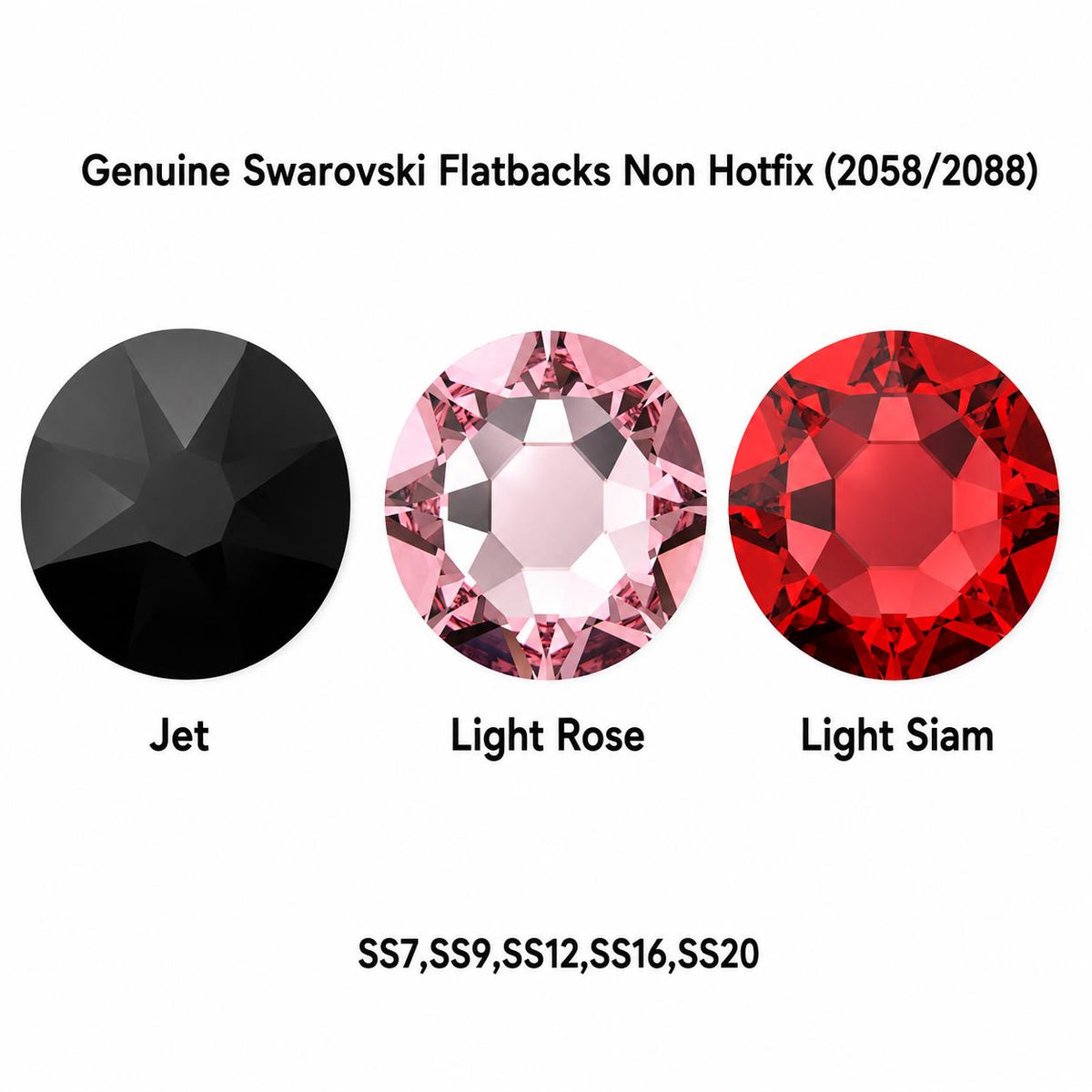 Swarovski Flatback Crystals Non Hotfix (2058 & 2088)