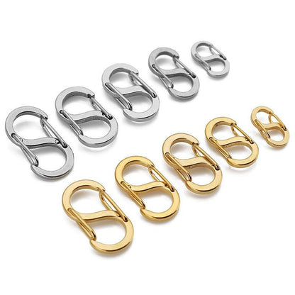 Stainless Steel S Connector Clasp | Self-Locking Double Snap | Necklace Bracelet Findings | DIY Jewelry Making